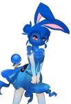  anthro anthrofied azumarill breasts clothed clothing elpatrixf female fur hi_res lagomorph leporid looking_at_viewer mammal nintendo pok&eacute;mon pok&eacute;mon_(species) rabbit simple_background smile solo video_games white_background 