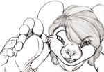  5_toes absurd_res anthro dylbun feet foot_focus hair hi_res humanoid_feet mammal monochrome mouse murid murine rodent short_hair sketch soles toes 