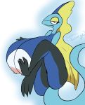  2019 absurd_res anthro areola big_areola big_breasts big_butt breasts butt cosmicscourge female half-closed_eyes hi_res huge_breasts hyper hyper_breasts inteleon looking_at_viewer nintendo nipples pok&eacute;mon pok&eacute;mon_(species) pseudo_clothing reptile scalie simple_background tongue video_games wide_hips 