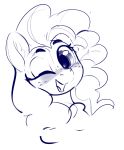  dimfann equid equine female friendship_is_magic hi_res horse looking_at_viewer mammal mature_female my_little_pony one_eye_closed open_mouth open_smile pear_butter_(mlp) pony simple_background smile solo wink 