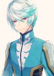  1girl bangs blue_hair closed_mouth gradient_hair isa_(peien516) looking_at_viewer male_focus mikleo_(tales) multicolored_hair purple_eyes silver_hair simple_background smile solo swept_bangs tales_of_(series) tales_of_zestiria upper_body white_background 