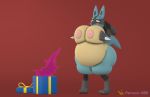  3d_(artwork) belly big_belly big_breasts big_butt blush breasts butt digital_media_(artwork) expansion gift grope inflation lucario magic nintendo nipples person-420 pok&eacute;mon pok&eacute;mon_(species) pregnant source_filmmaker squeezing video_games 