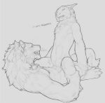  2019 anthro big_penis canid canine canis dialogue female fluffy fur internal invalid_tag knot knotting male male/female mammal nipples nude on_top penetration penis sex snowskau tetton unfinished vaginal vaginal_penetration were werecanid werecanine werewolf wolf 
