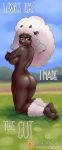  anthro anthrofied bovid butt caprine exhibitionism glistening hi_res kneeling looking_at_viewer mammal nintendo patreon plantigrade pok&eacute;mon pok&eacute;mon_(species) pok&eacute;morph public public_nudity shaved smudge_proof soles text toes video_games wooloo 