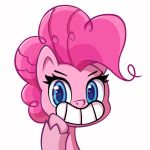  1:1 2019 angry animated earth_pony equid equine female feral friendship_is_magic grin hair horse looking_at_viewer mammal my_little_pony my_little_pony:_pony_life pinkie_pie_(mlp) pony senaelik simple_background smile solo white_background 