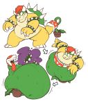  2019 belly big_belly bootfromtv bowser duo flora_fauna hyper hyper_belly koopa mario_bros nintendo open_mouth piranha_plant plant plant_vore scalie sequence sharp_teeth simple_background size_difference super_smash_bros. super_smash_bros._ultimate teeth tongue tongue_out video_games vore white_background 