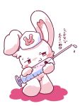  2019 japanese_text lagomorph leporid mammal nettsuu rabbit simple_background solo text translation_request 