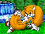  2_tails 4:3 anthro biped black_nose blue_eyes breasts canid canine casual_nudity cheek_tuft chest_fur chest_tuft claws clothing day detailed_background digital_media_(artwork) dipstick_tail embarrassed eyebrows eyelashes facial_tuft featureless_breasts female fluffy fluffy_tail footwear forest fox front_view full-length_portrait fur glistening glistening_eyes grass hair half-closed_eyes head_tuft illys lake light long_tail looking_at_viewer low_res mammal medium_breasts millie_prower multi_tail multicolored_body multicolored_fur multicolored_tail nature nude nude_beach open_mouth outside paws pivoted_ears plant portrait prick_ears sand shadow shrub simple_background sitting solo sonic_the_hedgehog_(series) spread_legs spreading sunlight toes tree tuft two_tone_body two_tone_fur two_tone_tail water white_belly white_body white_claws white_fur white_tail yellow_body yellow_fur yellow_tail 