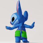  1:1 2019 3d_(artwork) 4_fingers alien back_markings backsack balls black_claws black_eyes blue_nose blue_pawpads butt buttplug claws clothed clothing dancing digital_media_(artwork) disney experiment_(lilo_and_stitch) fingers grass_skirt grey_background head_markings hi_res hula lilo_and_stitch looking_back markings no-name-no-problem notched_ear occipital_markings pawpads sex_toy simple_background small_tail stitch_(lilo_and_stitch) toes topless 
