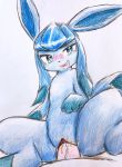 3_toes bestiality black_nose blue_body blue_eyes blue_fur blue_paws blush bodily_fluids clitoris colored_pencil_(artwork) eeveelution eiroru female female_focus female_penetrated feral feral_penetrated first_person_view fur genital_fluids glaceon hi_res human human_on_feral interspecies long_ears looking_at_viewer looking_pleasured male male/female male_penetrating_feral male_pov mammal nintendo open_mouth open_smile penetration penis pok&eacute;mon pok&eacute;mon_(species) pussy pussy_juice smile spread_legs spreading tears toes tongue traditional_media_(artwork) vaginal vaginal_penetration video_games 