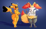  2019 angry anthro areola big_butt big_ears biped bodily_fluids braixen breasts breath butt cleft_tail digital_media_(artwork) drooling duo english_text feet female fur hi_res hypnosis iamaneagle_(artist) inner_ear_fluff looking_away mind_control nintendo nipples nude open_mouth pikachu pok&eacute;mon pok&eacute;mon_(species) pok&eacute;shaming pussy saliva sign spiral_eyes standing stick text thick_thighs toes tuft video_games 