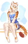 felid feline female hi_res luxarts mammal pancake_(character) pantherine solo tiger 