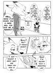  anthro black_and_white canid canine clothed clothing comic dialogue disney duo edit english_text fox fully_clothed hard_translated hi_res judy_hopps lagomorph leporid looking_at_another mammal mitsuharu monochrome nick_wilde pawpads police_uniform rabbit red_fox shirt speech_bubble text topwear translated uniform zootopia 