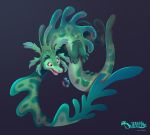  2019 digital_media_(artwork) feral green_body green_scales group hi_res imalou open_mouth scales seadragon_(disambiguation) simple_background teeth tongue 
