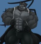  abs biceps big_bulge big_muscles bulge canid canine canis clothing fierglief fingerless_gloves gloves handwear huge_muscles hyper hyper_muscles jacket jewelry male mammal muscular muscular_male necklace pecs solo topwear valorwolfie_(character) wolf 
