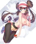  hong_(white_spider) mei_(pokemon) nipples pantyhose pokemon pokemon_black_and_white_2 topless 