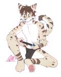  2019 4_toes 5_fingers absurd_res anthro clothed clothing digital_media_(artwork) felid feline fingers fumiko fur hair hi_res male mammal pawpads sitting solo toes topless 