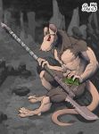 anthro hi_res komolord male mammal melee_weapon murid murine muscular muscular_male nipples nude polearm rat rat_tail rodent sitting skaven solo warhammer_(franchise) warhammer_fantasy weapon 