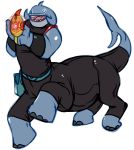  2013 alien alpha_channel blue_eyes bracelet clothed clothing disney gantu grey_body grey_skin hi_res holding_object holding_weapon holster jewelry lilo_and_stitch marine open_mouth plasma_blaster plasma_gun ranged_weapon samhound simple_background taur taurification transparent_background weapon 