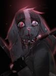  2019 anthro blood bodily_fluids digital_media_(artwork) eyebrows eyelashes heterochromia hi_res lagomorph leporid lesspie mammal rabbit 