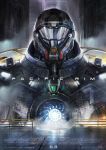  1other armor artist_name cable commentary copyright_name cover energy english_commentary fake_ad fake_cover giant glowing hangar highres johnson_ting machinery mecha nuclear_reactor original pacific_rim:_uprising railing reactor_(module) realistic robot science_fiction shiny signature solo translation_request upper_body 