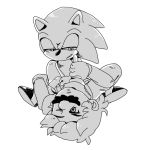  anthro clothing crossover duo eulipotyphlan eye_contact fannfare footwear gloves greyscale half-closed_eyes handwear hedgehog human human_on_anthro interspecies looking_at_another lying male male/male mammal mario mario_bros monochrome nintendo on_back on_top one_eye_closed shoes simple_background sonic_the_hedgehog sonic_the_hedgehog_(series) video_games white_background 