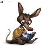  aardvark arthur_read book brown_body brown_fur clothed clothed_feral clothing cryptid-creations eyewear feral fur glasses holding_object male mammal reading sitting solo sweater topwear 