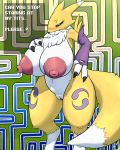  anthro areola big_areola big_breasts big_clitoris big_nipples breasts clitoris dewstar_(artist) digimon digimon_(species) female hi_res huge_breasts nipples pussy renamon solo text thick_thighs video_games 