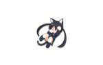  animal_ears animated catgirl chibi k-on! kohinata_sora nakano_azusa school_uniform tail white 