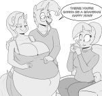  absurd_res big_breasts breasts cleavage clothed clothing cup equid facial_hair female friendship_is_magic hi_res horn hyper hyper_pregnancy male mammal monochrome my_little_pony pregnant ring spit-take starlight_glimmer_(mlp) stellar_flare_(mlp) strangerdanger sunburst_(mlp) unicorn wedding_ring wedding_ring_on_wrong_hand 