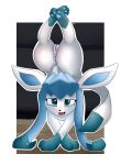  2019 butt digital_media_(artwork) eeveelution female feral glaceon hi_res mammal nintendo nirsiera nude pok&eacute;mon pok&eacute;mon_(species) presenting presenting_pussy pussy smile solo video_games 