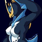 avian beak blue_eyes breasts claws empoleon female kittiana kittiara nintendo penguin pok&#233;mon pokemon solo video_games wings 