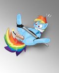  2014 bdsm bondage bound dynamite equid equine explosives female feral friendship_is_magic gag hair horse kushina13 mammal my_little_pony penetration pony pussy rainbow_dash_(mlp) simple_background solo vaginal vaginal_penetration 