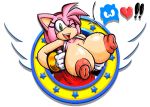  amy_rose anthro big_breasts bracelet breast_expansion breasts clothing digital_media_(artwork) dress eulipotyphlan female gloves handwear hedgehog jewelry logo mammal nipples one_eye_closed open_mouth open_smile pixel_(artwork) sachasketchy smile sonic_the_hedgehog_(series) teasing video_games wink 