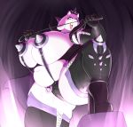  4_fingers anthro belly big_breasts blush boss_monster bovid breasts caprine crown female fimif fingers fur hi_res holding_object horn huge_breasts looking_at_viewer mammal open_mouth slightly_chubby solo spikes thick_thighs toriel undertale video_games whip white_body white_fur 