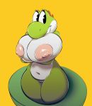  anthro big_breasts breasts female green_yoshi hi_res mario_bros nintendo nude pipe reptile scalie simple_background smile solo video_games vun yoshi 