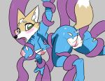  breasts canid canine crossgender female fox fox_mccloud hi_res mammal metroid nintendo nipples psakorn_tnoi pussy star_fox tentacles video_games zero_suit 