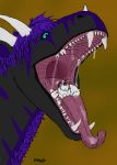  agorsjaatt(koazynka) bodily_fluids body_in_mouth canid canine canis dragon drooling feral fur hair hi_res koazynka krogaalt(koazynka) macro mammal mawplay open_mouth oral_vore saliva size_difference soft_vore teeth tongue vore wolf 