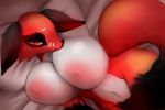  2019 anthro bed bedding big_breasts breasts canid canine curvaceous curvy_figure female furniture huge_breasts mammal napdust nickit nintendo nude pok&eacute;mon pok&eacute;mon_(species) solo video_games voluptuous 