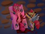 2014 4:3 apple_bloom_(mlp) bdsm blood bodily_fluids bondage bound cannibalism disembowelment duo earth_pony equid equine female feral friendship_is_magic gore hair horse kushina13 mammal multicolored_hair multicolored_tail my_little_pony organs pinkie_pie_(mlp) pony torture 