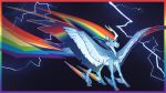  2019 absurd_res ambiguous_gender blue_body blue_feathers digital_media_(artwork) equid feathered_wings feathers feral friendship_is_magic hi_res hooves horn mammal my_little_pony rainbow_dash_(mlp) smile solo turnipberry winged_unicorn wings 