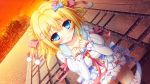  blonde_hair blue_eyes blush bow chelsea_soft dress game_cg koi_wa_yumemiru_mouretsu_girl! ribbons yoshioka_aoi 