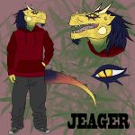  1:1 absurd_res capcom deanwolfwood fan_character fanged_wyvern greatjagras hi_res jagras male monster_hunter monsterhunter monsterhunteroc scalie solo sweatshirt video_games 