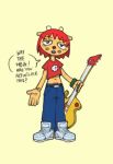  clothed clothing fur guitar hair lammy_lamb musical_instrument orange_body orange_fur parappa_the_rapper plucked_string_instrument pubes pubic_hair_peek red_hair sony_corporation sony_interactive_entertainment string_instrument um_jammer_lammy video_games 