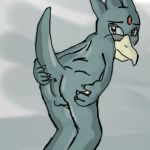  1:1 2009 anthro anus balls beak blush digital_media_(artwork) golduck harcourt low_res male nintendo oekaki pok&eacute;mon pok&eacute;mon_(species) solo spread_anus spreading video_games 