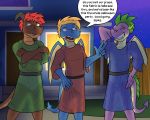  5:4 anthro briefs bulge clothed clothing dragon friendship_is_magic fuze group halloween hi_res holidays magma_(fuze) male my_little_pony night scalie sharp_(fuze) spike_(mlp) tighty_whities translucent translucent_clothing underwear 