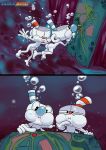  absurd_res anus asphyxiation balls big_(disambiguation) bubble butt cuphead_(character) cuphead_(game) drowning duo hi_res ichduhernz male mugman nude penis puffed_cheeks sibling swimming underwater video_games water 