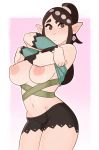  absurd_res big_breasts breasts clothed clothing clothing_lift elf female hi_res humanoid humanoid_pointy_ears mammal nipples not_furry paladins shirt shirt_lift solo splashbrush topwear ying_(paladins) 