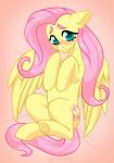  &lt;3 2019 animated bed bigmoon206 blue_eyes blush cutie_mark equid equine feathered_wings feathers female feral flashing fluttershy_(mlp) friendship_is_magic furniture hair looking_at_viewer lying mammal my_little_pony on_back on_bed pink_hair presenting presenting_pussy pterippus pussy simple_background smile solo spread_legs spreading underhoof wings 