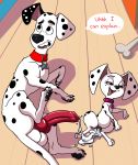  101_dalmatian_street 101_dalmatians 2019 absurd_res after_sex ahegao animal_genitalia animal_penis animal_pussy balls black_body black_fur bodily_fluids canid canine canine_penis canine_pussy canis cum cum_in_pussy cum_inside dalmatian deja_vu_(101_dalmatians) disney domestic_dog dylan_(101_dalmatians) english_text eye_roll female feral fur genital_fluids hi_res hypergal knot looking_pleasured male male/female mammal multicolored_body multicolored_fur open_mouth open_smile penis pussy size_difference smaller_female smile speech_bubble spots spotted_body spotted_fur teeth text tongue tongue_out two_tone_body two_tone_fur white_body white_fur 